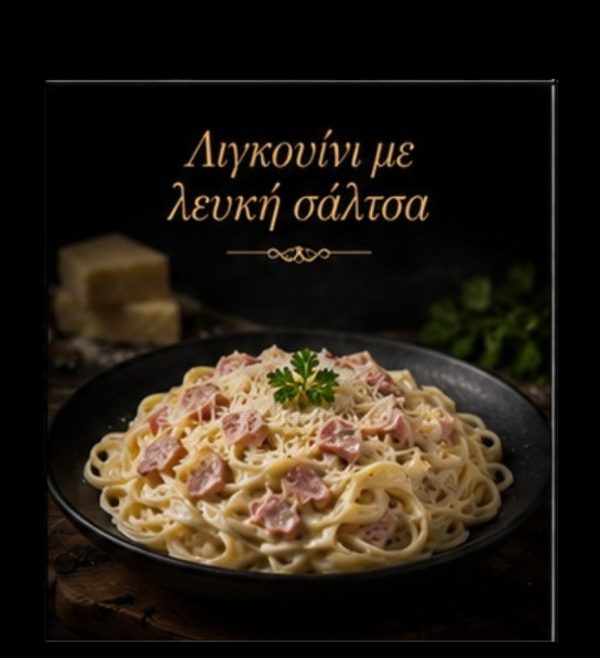 Λιγκουίνι με λευκή σάλτσα